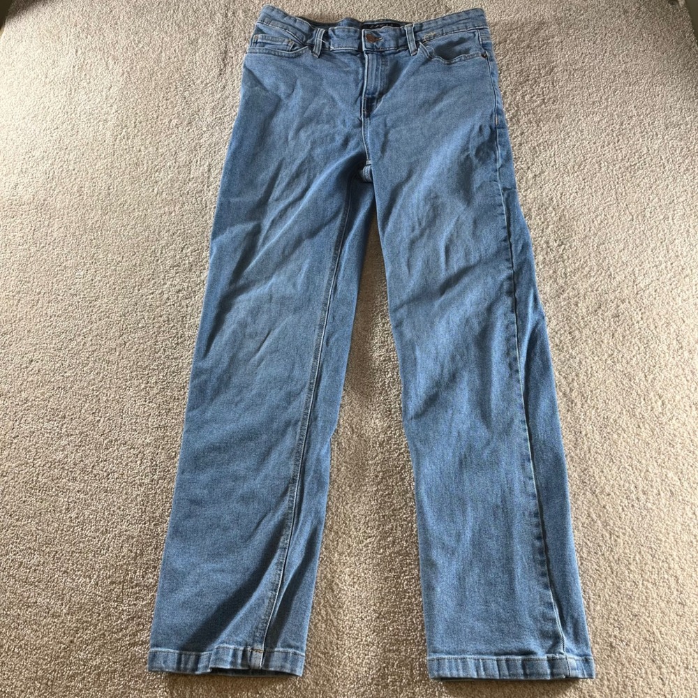 French Connection Essentials Straight Leg Jeans Womens 12 Blue Excellent Denim